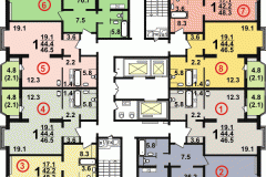 Планировка 16-19 этажей