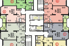 Планировка 21-25 этажей