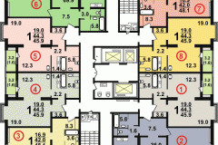 Планировка 4-11 этажей